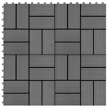 Vidaxl 22 Pcs Decking Tiles 30x30 Cm 2 Sqm Wpc Grey