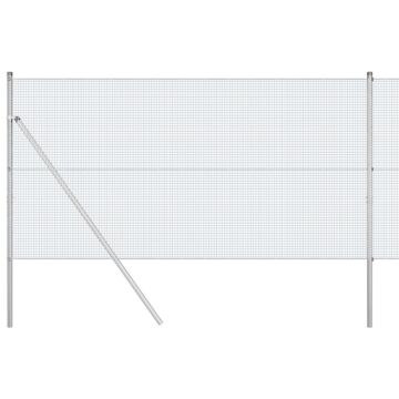 Vidaxl Welded Wire Fence With 13 Posts 1.2x50 M Galvanised Steel