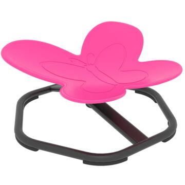 Aiyaplay Butterfly-shaped-kids Swivel Chair, Sensory Spinning Chair For Balance, Coordination Training, Pink