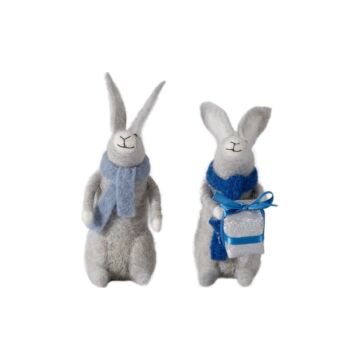 Gifting Hares Grey (set Of 2) 100x130x170mm