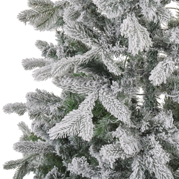Artificial Christmas Tree White Synthetic 180 Cm Hinged Branches Pre-lit Winter Holiday Decor Beliani