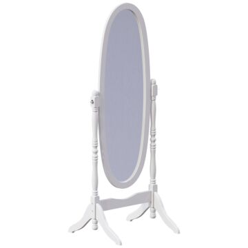 Vida Designs Nishano Oval Cheval Mirror, White