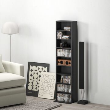 Homcom 260 Narrow Cd Storage Unit - Black