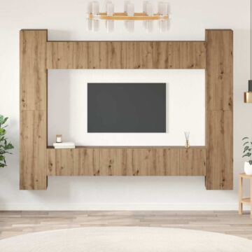 Vidaxl Tv Cabinet 10 Pcs Artisan Oak 30.5 X 30 X 90 Cm Engineered Wood