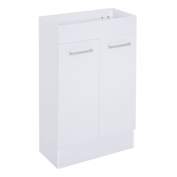 Kleankin 500mm Freestanding Vanity Unit Under Sink Bathroom Vanity W/ceramic Basin & Storage Cabinet Home Furniture-white