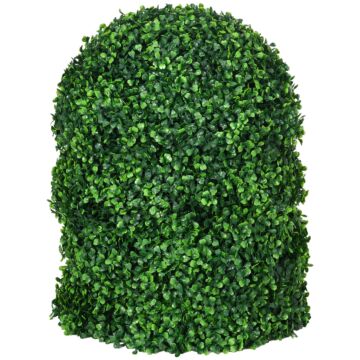 Homcom Set Of 2 Artificial Topiary Balls, 40cm Faux Boxwood Balls, Hanging Decoration For Home, Indoor, Outdoor, Green
