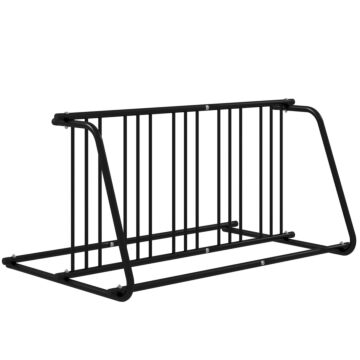 Durhand Bike Stand, Double-sided Bike Rack For 6 Bicycles, Bike Floor Stand For Kids/mountain/road Bikes, Garage Indoor Outdoor Use