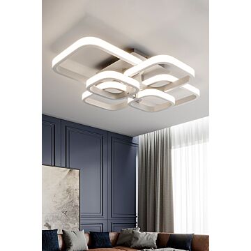 Contemporary Led Energy-efficient Light-adjusted Semi Flush Ceiling Light