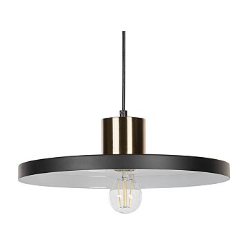 Pendant Lamp Black Brass Metal Modern Industrial Style Ceiling Light Living Room Dining Beliani