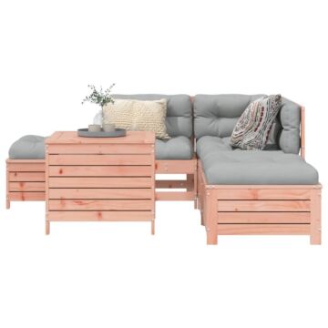 Vidaxl 6 Piece Garden Sofa Set Solid Wood Douglas Fir