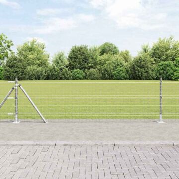 Vidaxl Fence Posts Set Of 52 Galvanised Steel 3.2 X 3.2 X 50 Cm Tough