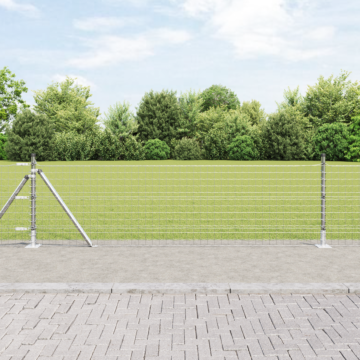 Vidaxl Fence Posts Set Of 52 Galvanised Steel 3.2 X 3.2 X 50 Cm Tough