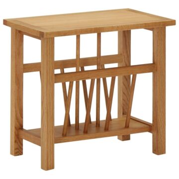 Vidaxl Magazine Table 45x27x42 Cm Solid Oak Wood