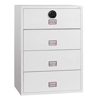 Phoenix World Class Lateral Fire File Fs2414f 4 Drawer Filing Cabinet With Fingerprint Lock