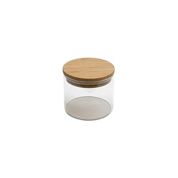Glass Jar With Bamboo Lid 8cm