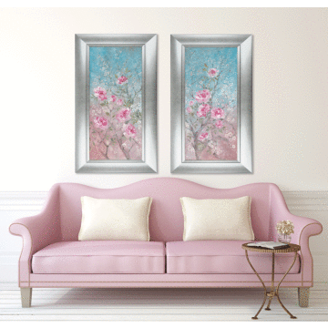 Pink Floral & Blossom I By Diane Demirci - Framed Art