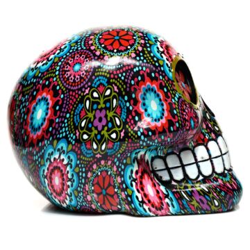 Fantasy Ornament - Floral Day Of The Dead Skull