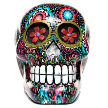 Fantasy Ornament - Floral Day Of The Dead Skull