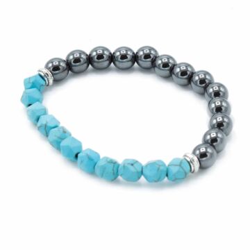 Faceted Gemstone Bracelet - Magnetic Turquoise