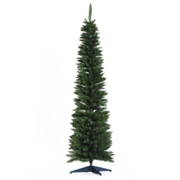 Homcom 2.1m Artificial Christmas Pine Tree With Plastic Stand-green