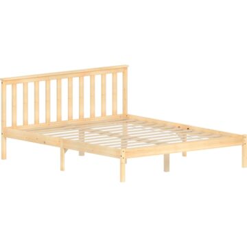 Vida Designs Milan King Size Wooden Bed, Low Foot, Pine