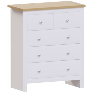 Vida Designs Arlington 3+2 Drawer Chest, White