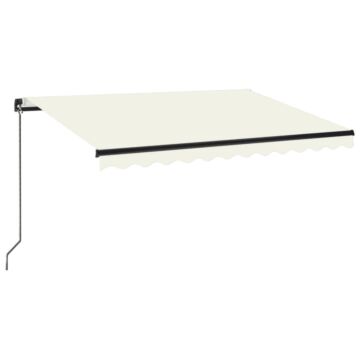 Vidaxl Manual Retractable Awning 350x250 Cm Cream