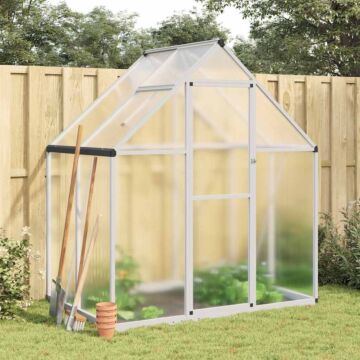 Vidaxl Greenhouse With Base Frame Silver 169x114x195 Cm Aluminium