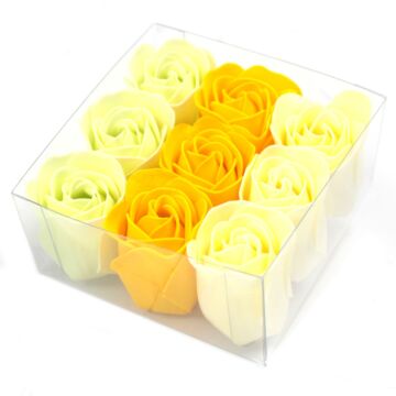 Set Of 9 Soap Flowers- Spring Roses