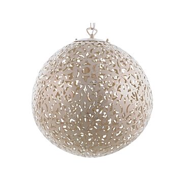 Pendant Lamp Gold Metal Oriental Globe Ceiling Lamp Beliani