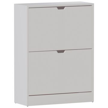 Vida Designs 2 Drawer Shoe Cabinet, White (fsc 100%)