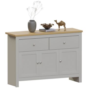 Vida Designs Arlington 2 Drawer 3 Door Sideboard, Grey