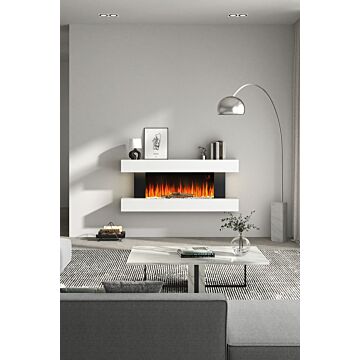 Wifi Contemporary Wall Mounted/freestanding Fireplace Mantel For Living Room