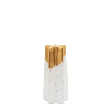 Shooting Star Vase Small White Gold 105x105x235mm