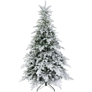 Homcom 6ft Bushy Snow-flocked Artificial Christmas Tree, With Led Lights