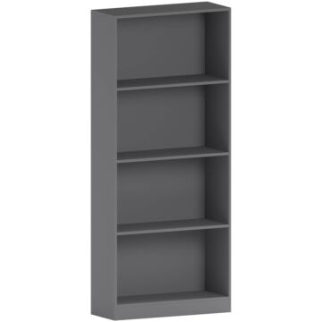 Vida Designs Cambridge 4 Tier Large Bookcase, Grey