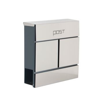 Phoenix Estilo Top Loading Letter Box Mb0124ks In Stainless Steel With Key Lock