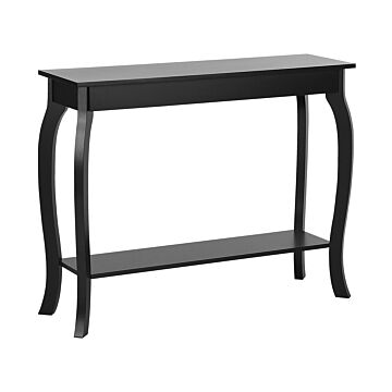 Console Table Black 100 X 30 Cm Modern French Style Storage Display Shelf