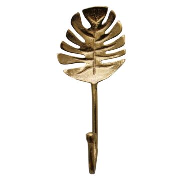Gold Metal Palm Leaf Coat Hook
