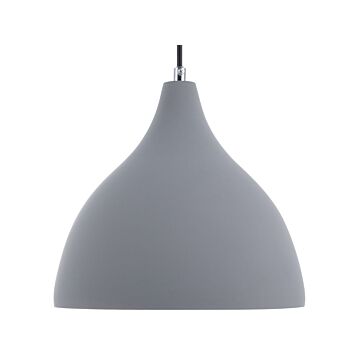 Pendant Lamp Grey Concrete Scandinavian Style Ceiling Light Beliani
