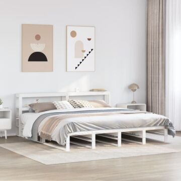 Vidaxl Bed Frame Without Mattress White 180x200 Cm Super King Solid Wood Pine