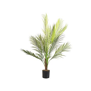 Artificial Potted Plant Green And Black Synthetic Material 83 Cm Fake Areca Palm Decorative Indoor Accessory Beliani