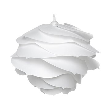 1-light Pendant Ceiling White Flower Shade Beliani