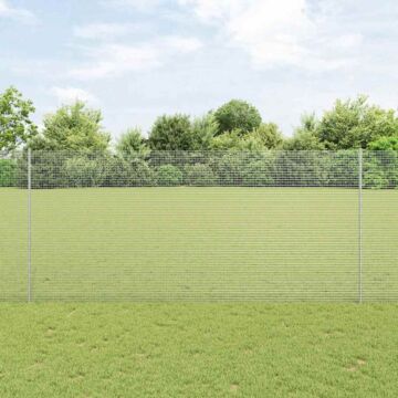 Vidaxl Welded Wire Fence With 44 U Posts Silver 1.4x50 M Steel