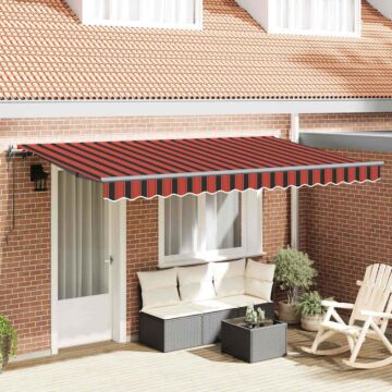 Vidaxl Retractable Awning Orange / Black / Yellow Anthracite 4 X 2 M
