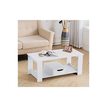 Coffee Table With Storage Small Tea Table Desk Wooden Living Room Furniture