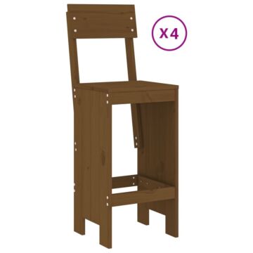 Vidaxl 5 Piece Garden Bar Set Honey Brown Solid Wood Pine