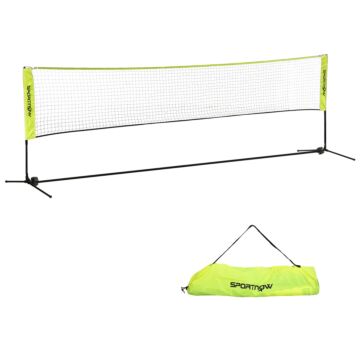 Sportnow 4m Badminton Net, Height Adjustable Outdoor Sports Net With Carry Bag, For Tennis, Pickleball And Volleyball