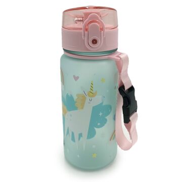 350ml Shatterproof Pop Top Children's Water Bottle - Unicorn Magic