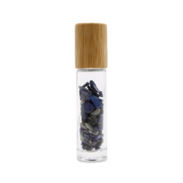 Gemstone Essential Oil Roller Bottle - Sodalite - Wooden Cap